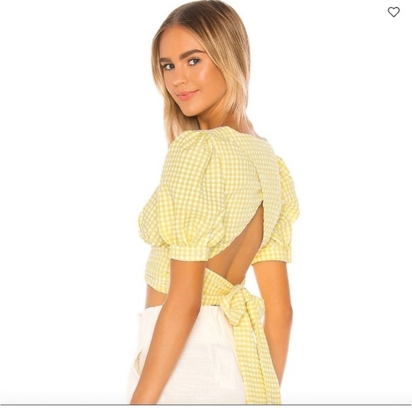 Jane yellow gingham top - song of style x revolve - Picture 1 of 9